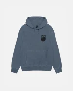 8 BALL HOODIE PIGMENT DYED BLUE