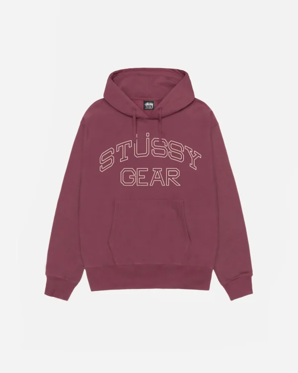 STUSSY GEAR HOODIE OXBLOOD