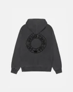 BUANA ZIP HOODIE PIGMENT DYED BLACK