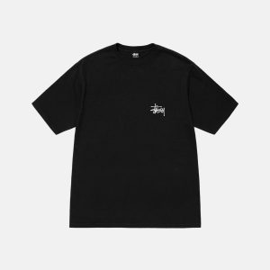 BASIC STÜSSY TEE PIGMENT DYED BLACK