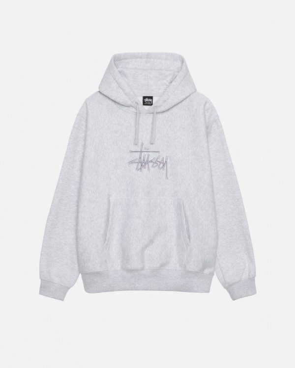 BASIC APPLIQUE GREY HOODIE