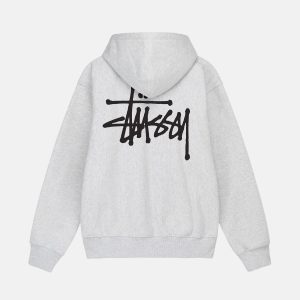 BASIC STÜSSY GREY HOODIE