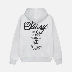 STUSSY WORLD TOUR HOODIE- White