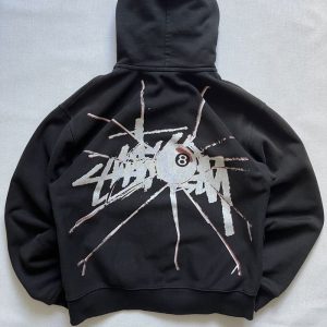 Stussy Shattered 8 Ball Zip Up Hoodie